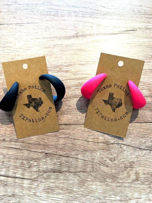 Bold Matte Hoop Earrings