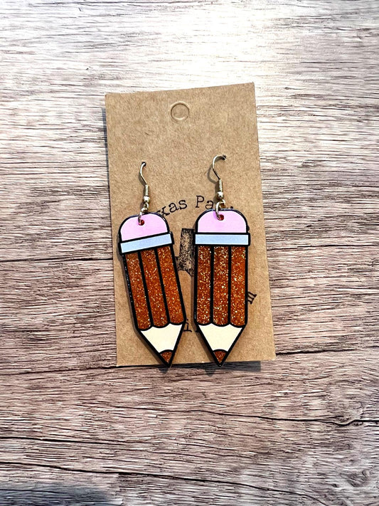 Glitter Pencil Earrings