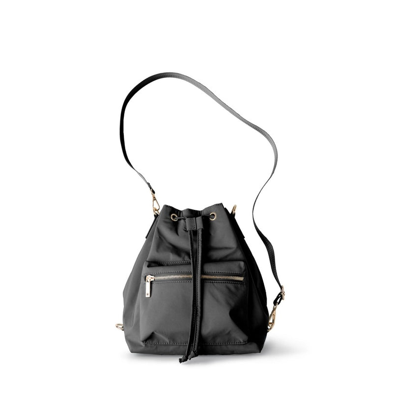 Convertible Bucket Bag - Black