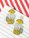 Tacos & Beer Beaded Dangle Earrings