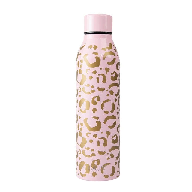 Pink Leopard Water Bottle Mug