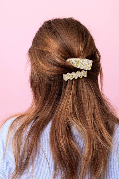Hair Clip Set - Pearl Confetti - Set of 2