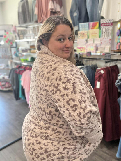 Leopard Slouchy Knit Sweater