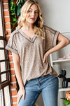 Dolman Sleeve Animal Print Top