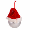 Glass Painted Santa Face Ball Ornament