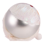 Glass Painted Santa Face Ball Ornament