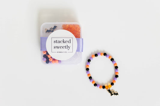 Halloween Craft, DIY Mini Stretchy Bracelet Craft Kit Bat