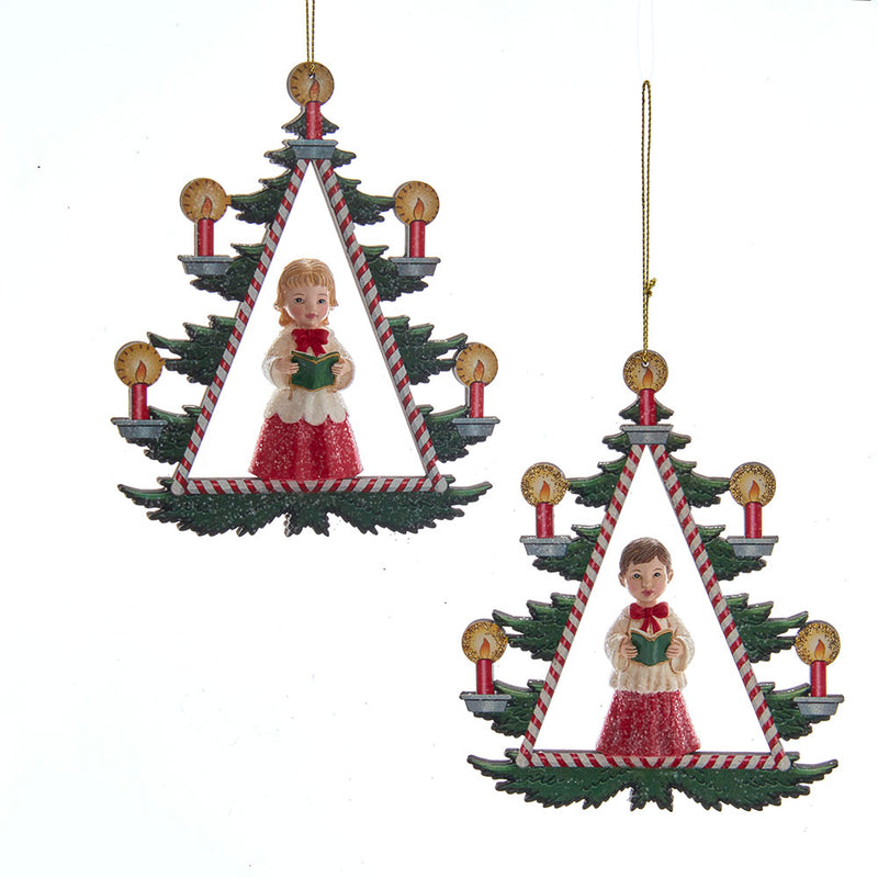 German Choir Boy and Girl Ornament