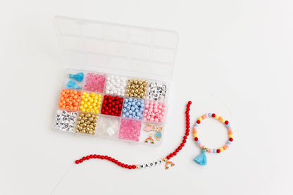 Color My World Rainbow DIY Stretchy Bracelet Craft Kit