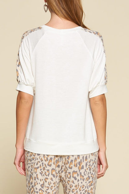 Animal Print Pocket Casual Top