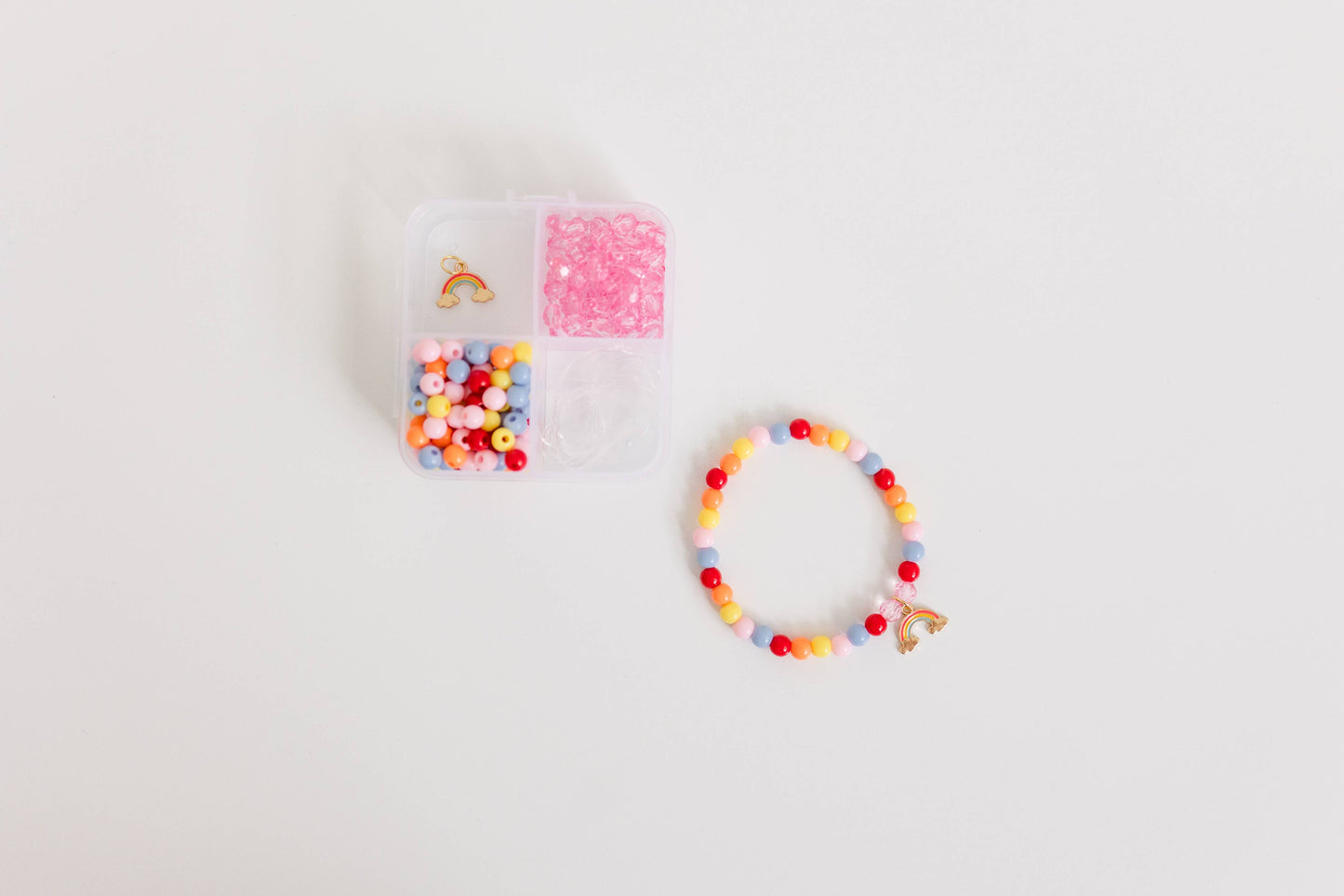 Mini Color My World Bracelet Craft Kit, Rainbow Party Favor