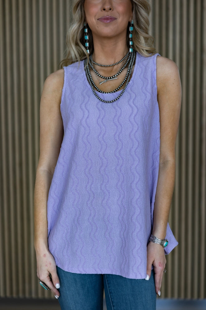 Textured Sleeveless Tank