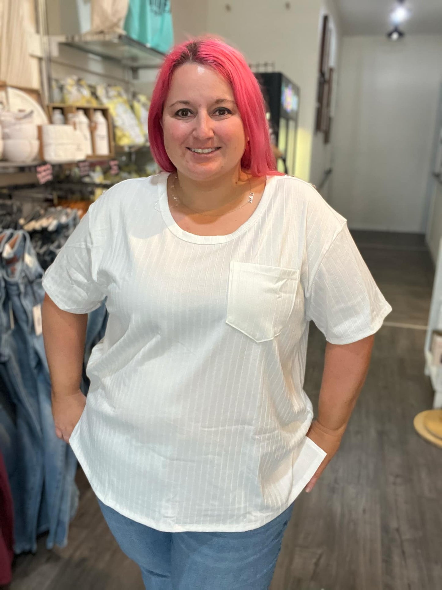 Ribbed Boyfriend Style Oversized Top