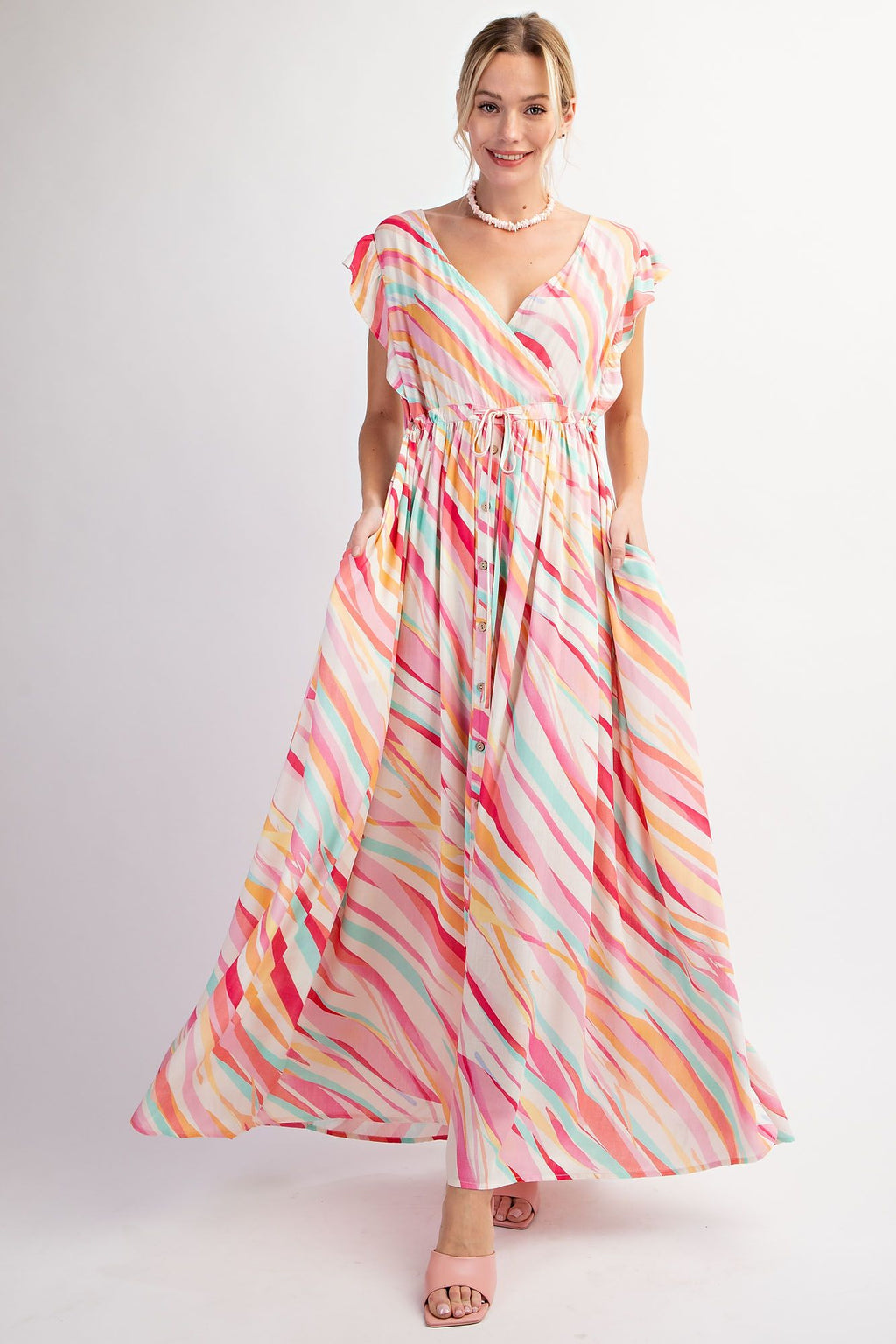 Bright Abstract Maxi Dress