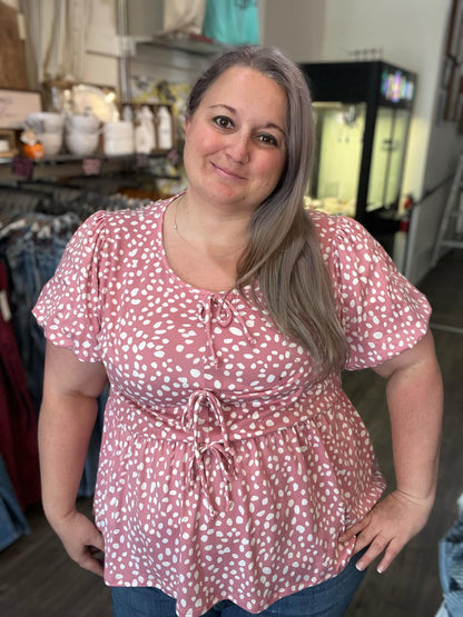 Front Ribbon Bow Tie Top