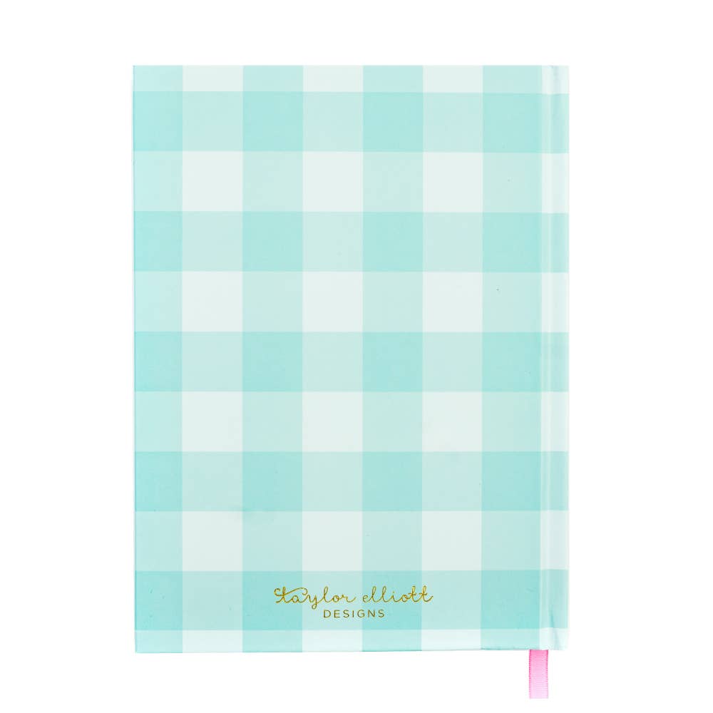 Hardcover Notebook - Spiritual - Blue Gingham