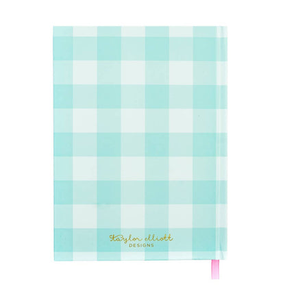 Hardcover Notebook - Spiritual - Blue Gingham