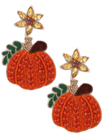 Pumpkin Leaf Earrings