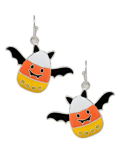 Candy Corn Bat Earrings