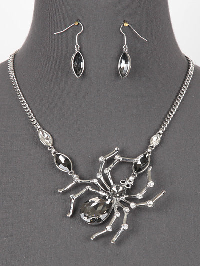 Silver Spider Necklace