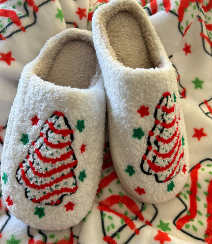 Christmas Tree Cake Slippers
