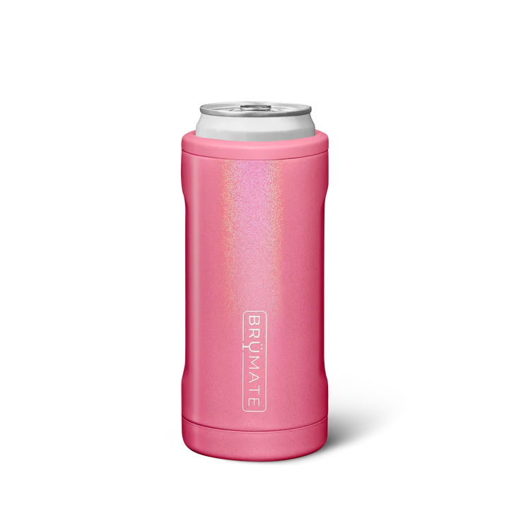 Hopsulator 12 oz Slim can Brumate - Glitter Pink