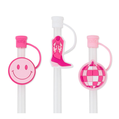 Lets Go Girls Straw Topper Reusable Straw Set - SWIG