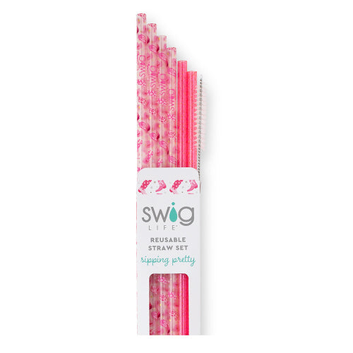 Lets Go Girls Reusable Straw Set - SWIG
