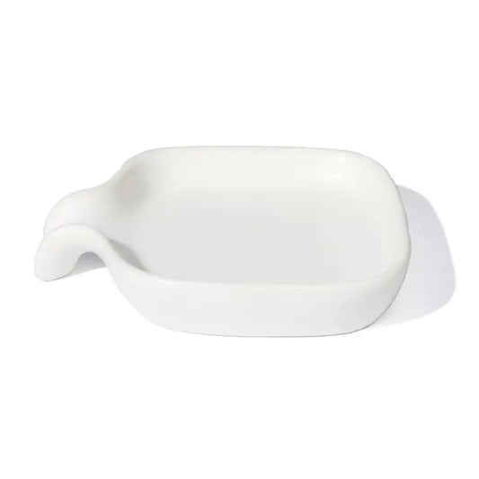 White Drip Ceramic Dish