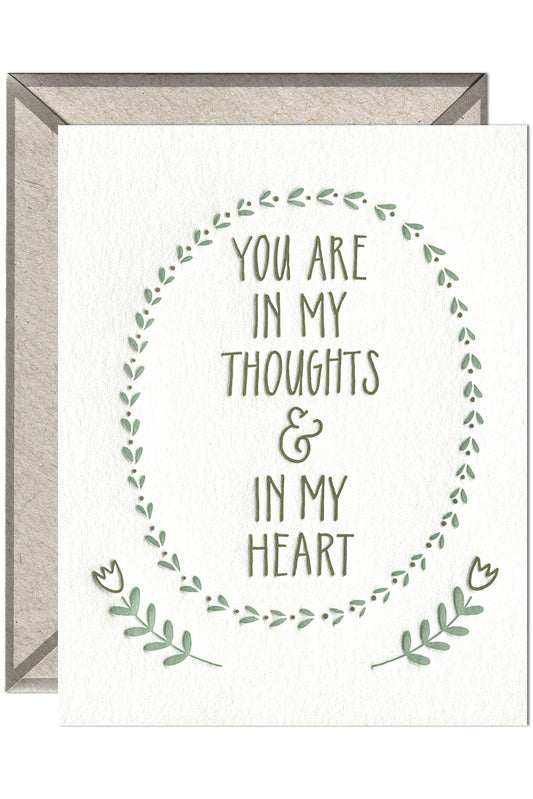 In Thoughts & Heart - greeting card