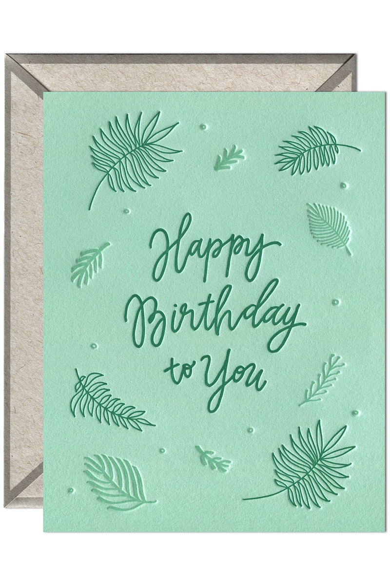 Birthday Ferns - greeting card