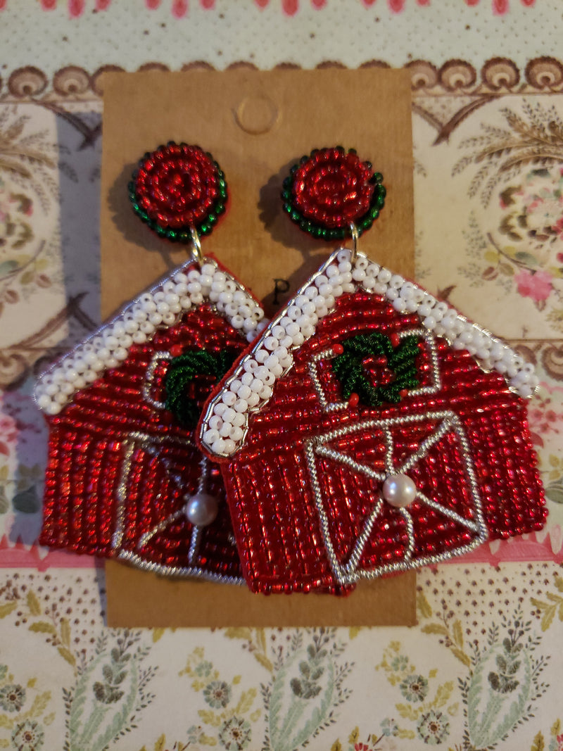 Red Barn Earrings