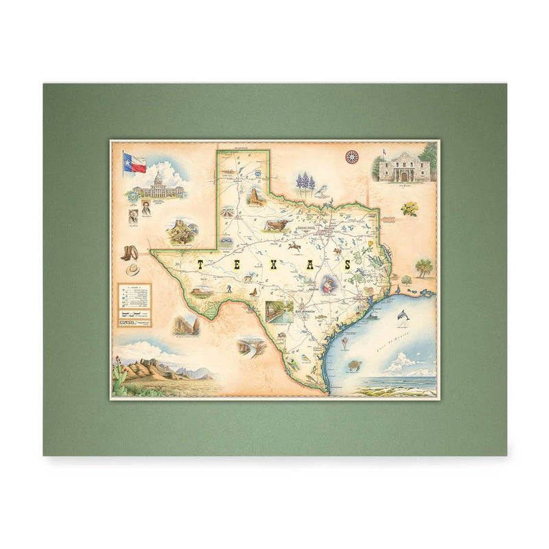 Texas Pre-Matted Mini Maps
