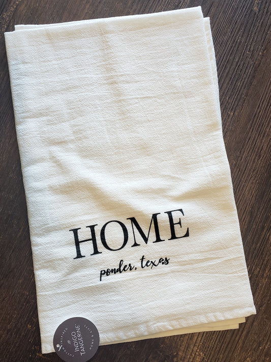 Home with Ponder, TX Tea Towel