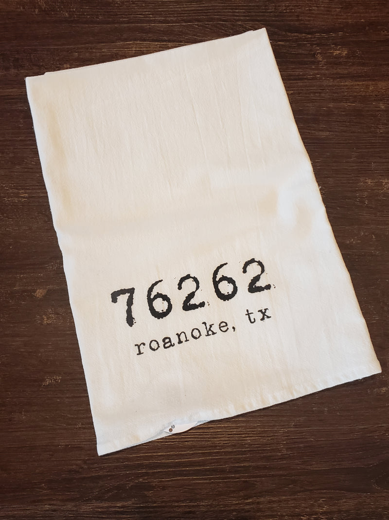 76262 Roanoke TX - Cotton Tea Towel