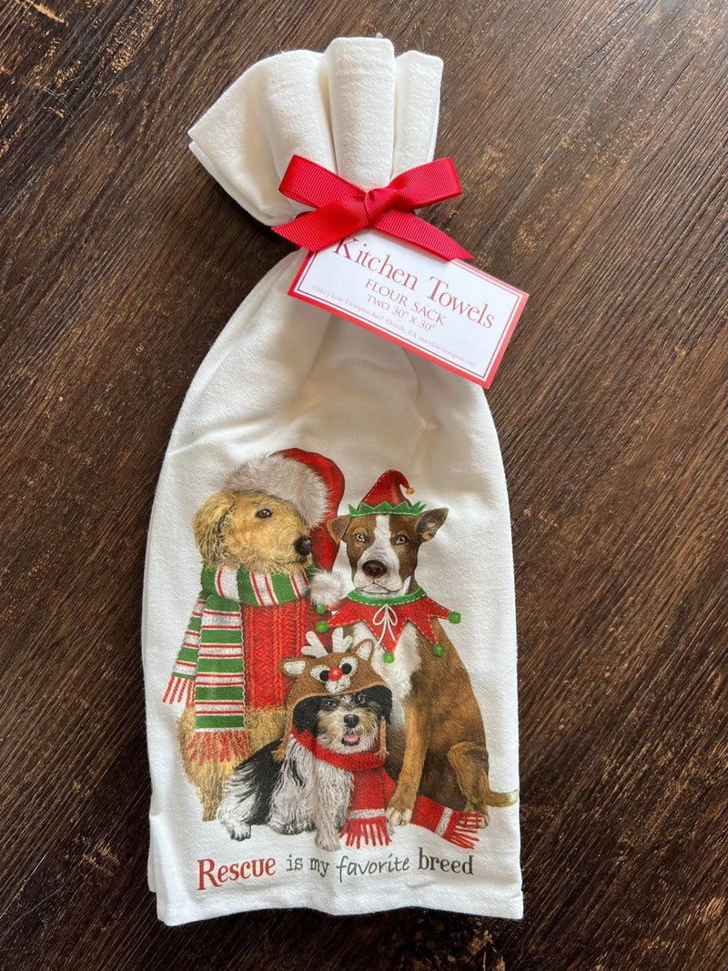 Holiday Rescue Pets Towel Set