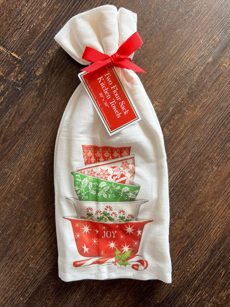 Holiday Vintage Bowl Towel Set