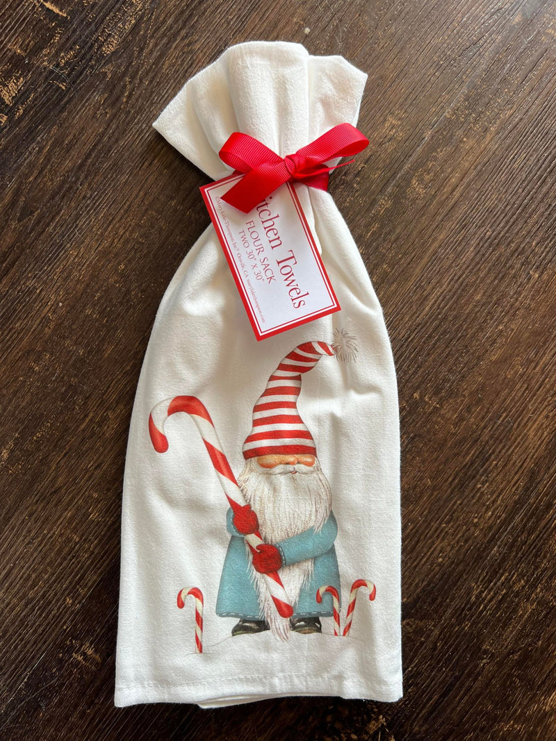 Candy Cane Gnome Towel Set