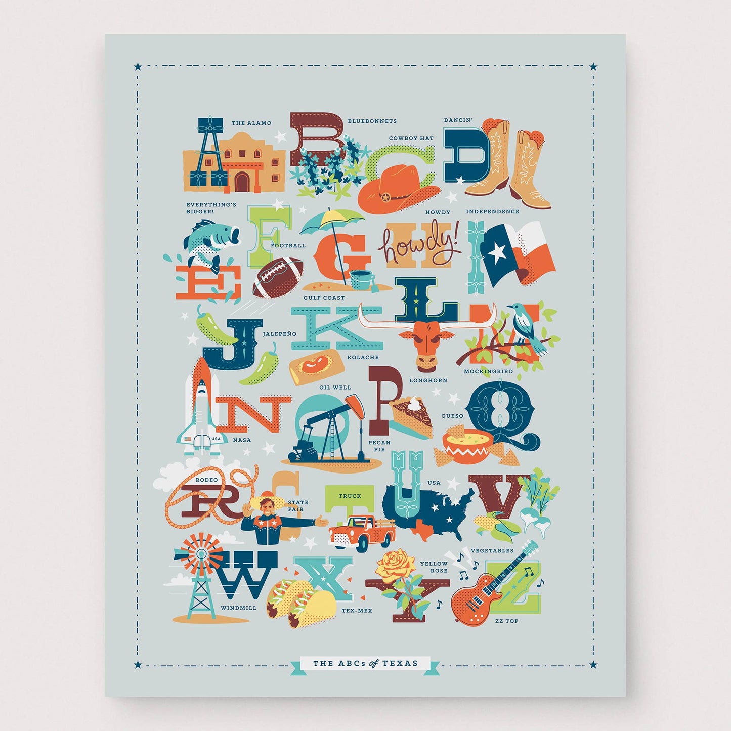 ABCs of Texas Print