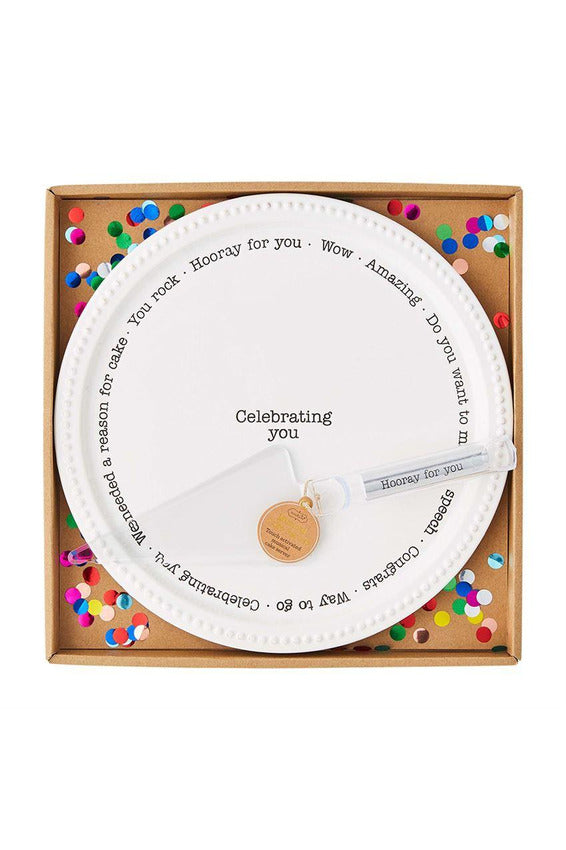 Celebration Cake Plate Set - Mud Pie