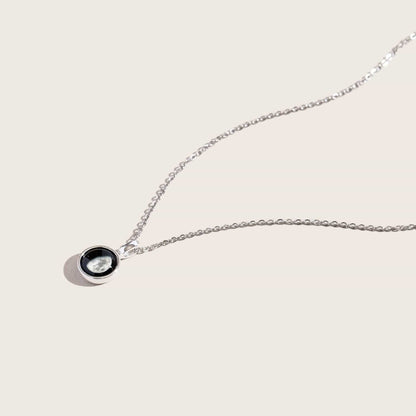 Sky Light Lunar Phase Necklace Silver