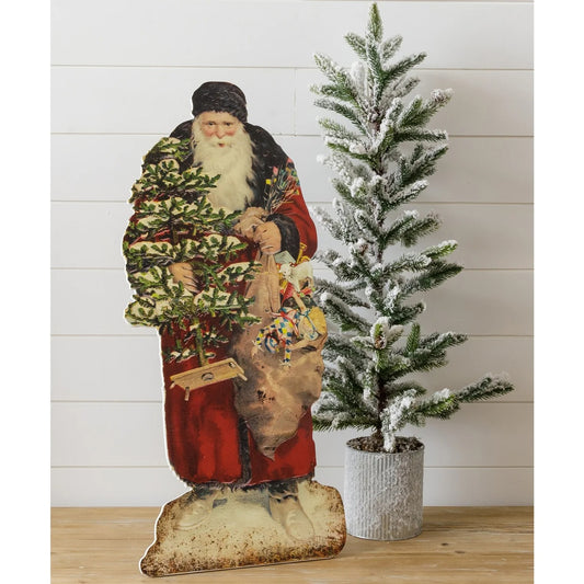 Vintage Santa Standing Wood Cutout