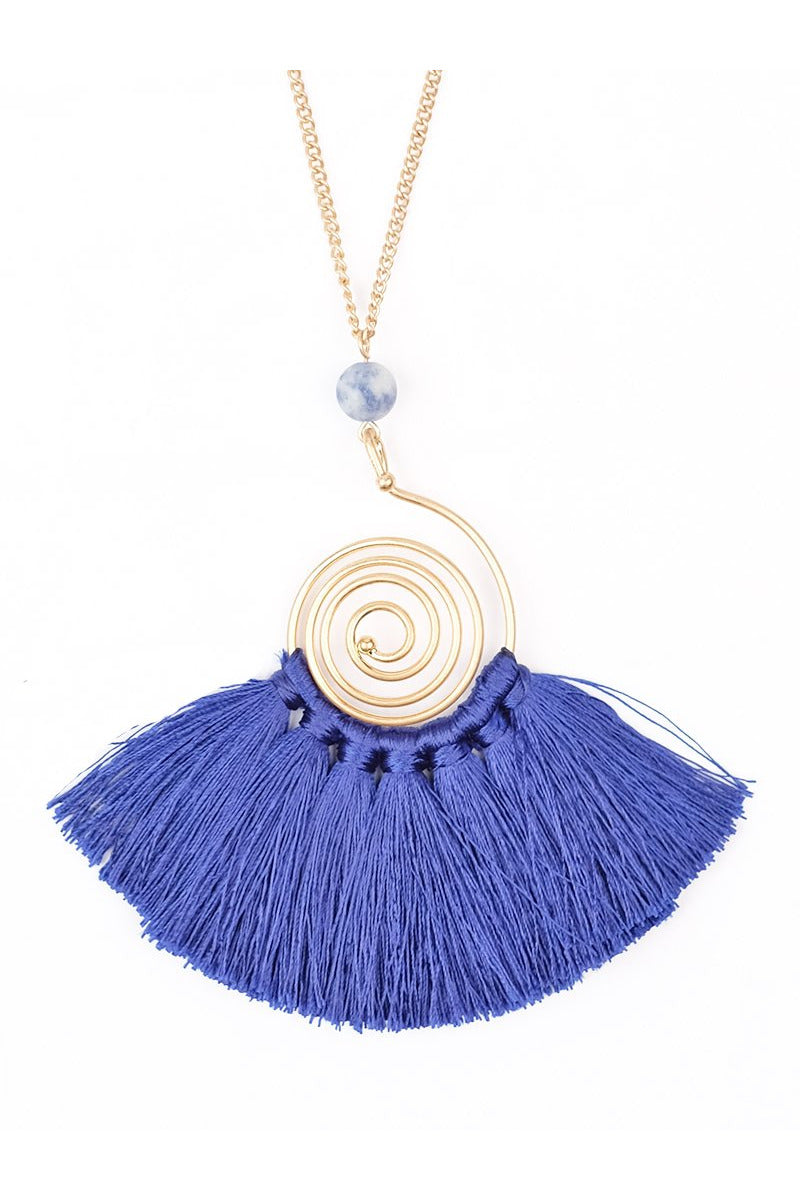 Swirl and Twirl Necklace, Sapphire