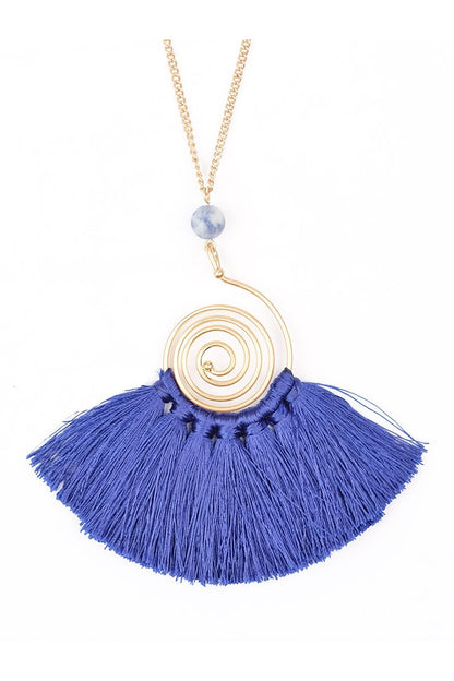 Swirl and Twirl Necklace, Sapphire