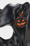 Halloween Pumpkin Beaded Earrings