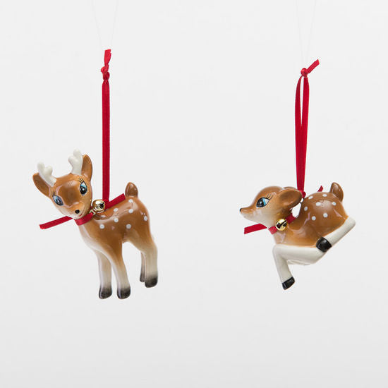 Tinsel Town Retro Deer Ornament