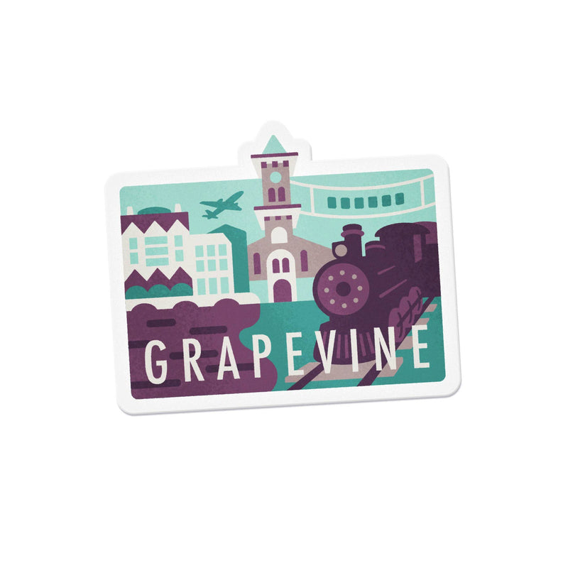 Texas Town Sticker - Grapevine
