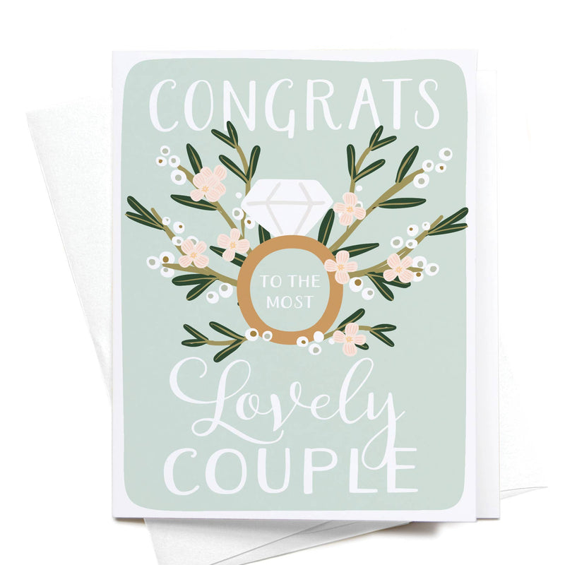 Congrats to the Most Lovely Couple Greeting Card