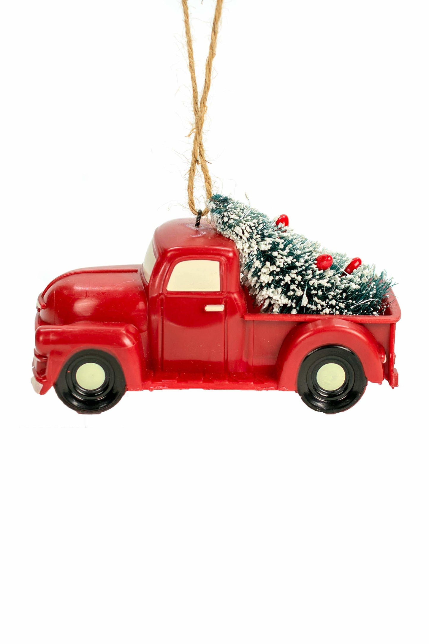 2.5'' Red Truck Ornament with Tree