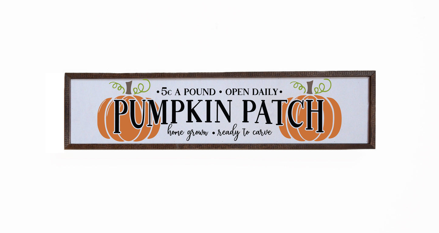 24x6 Pumpkin Patch Home Decor Sign